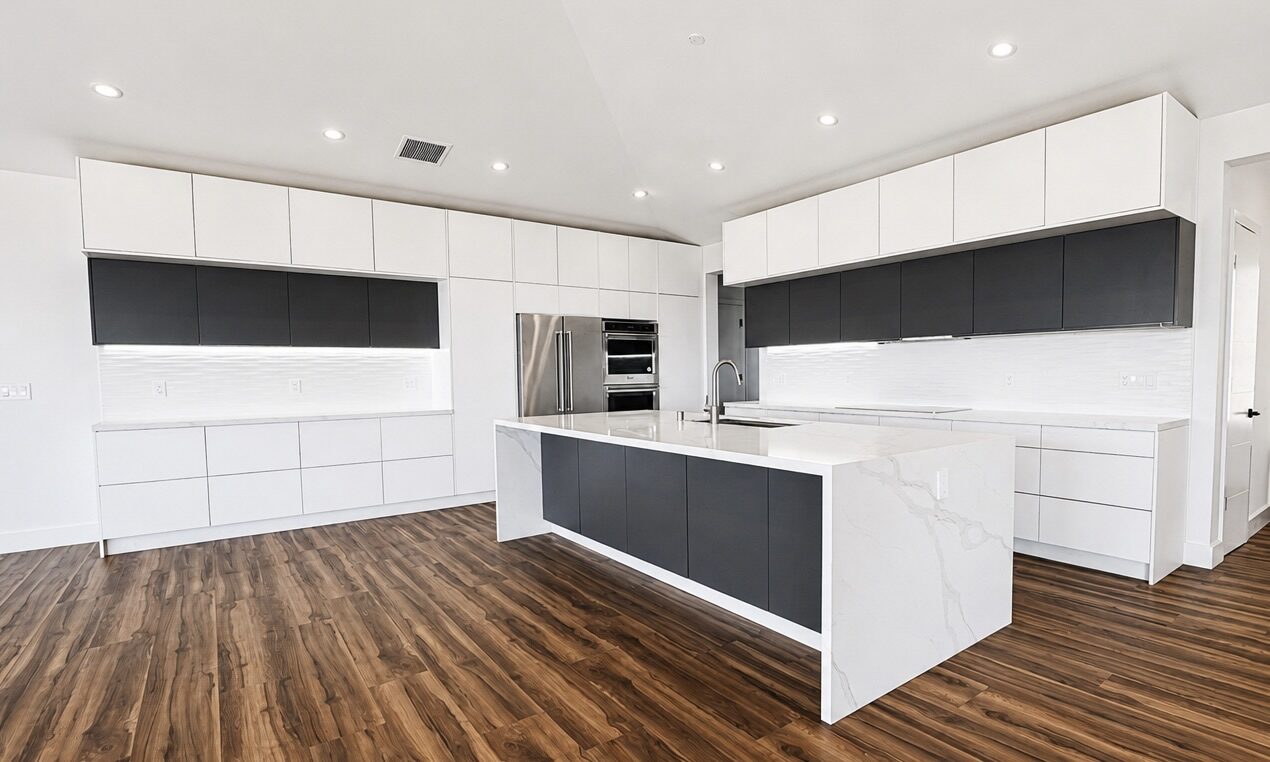 Kitchen detail with quartz counters